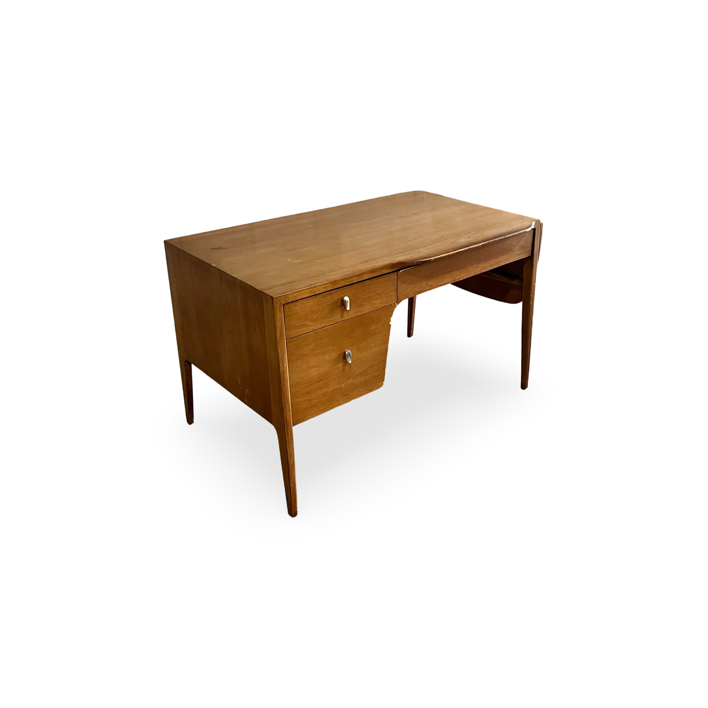 John Van Koert for Drexel Profile Mid Century Modern Model K82 Desk with Leaf c. 1960s