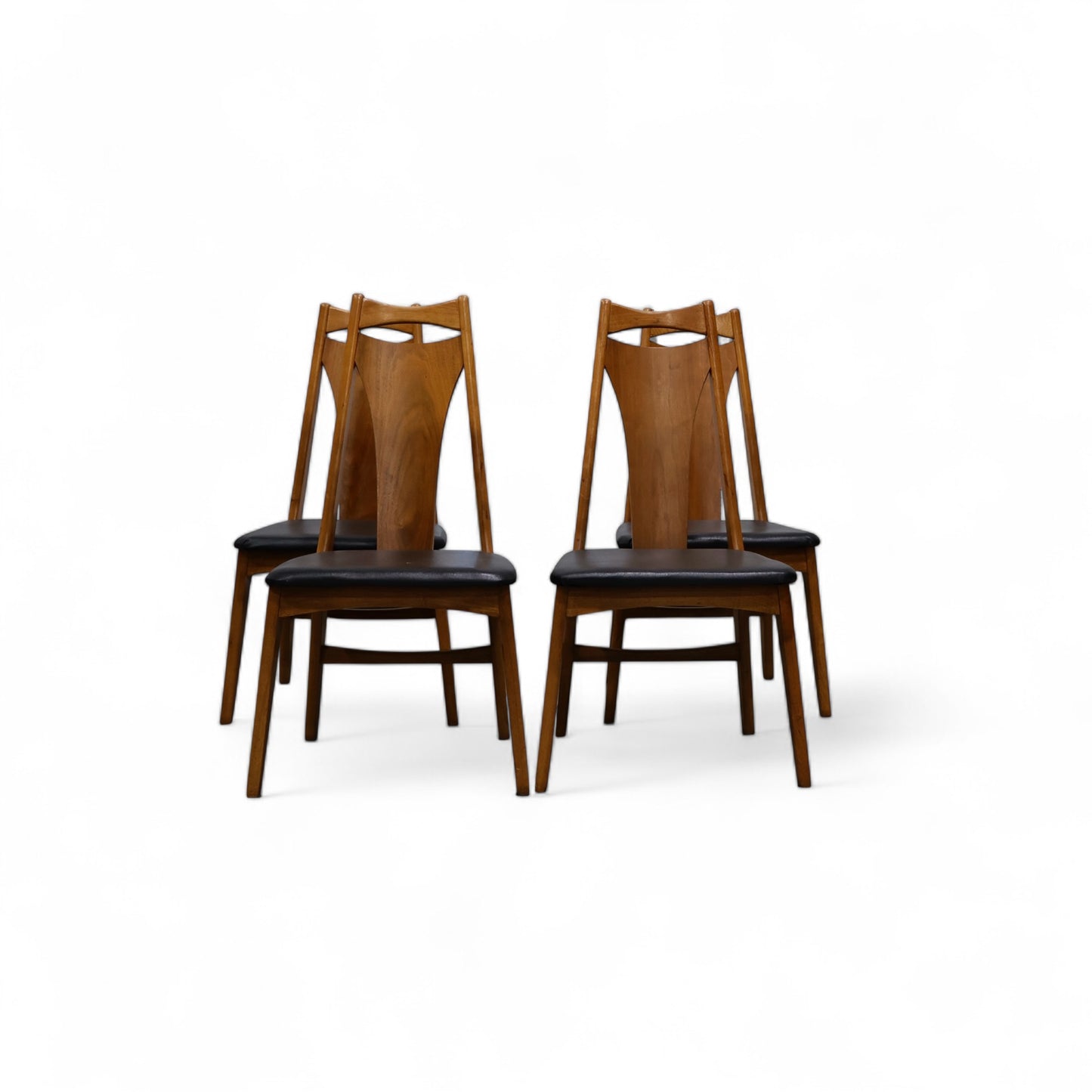 Young Manufacturing Vintage Mid Century Modern Set of 4 Dining Chairs c. 1960s