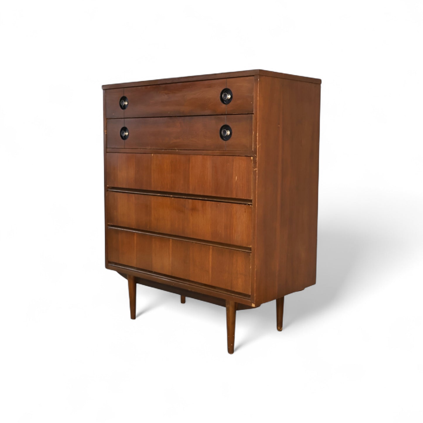 Stanley Furniture Vintage Mid Century Modern Highboy Dresser c. 1960s