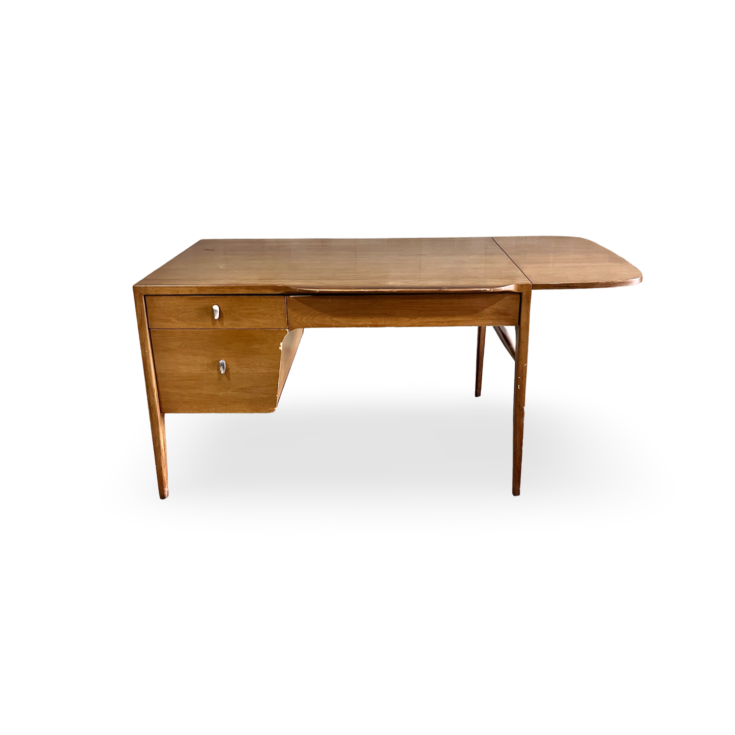 John Van Koert for Drexel Profile Mid Century Modern Model K82 Desk with Leaf c. 1960s