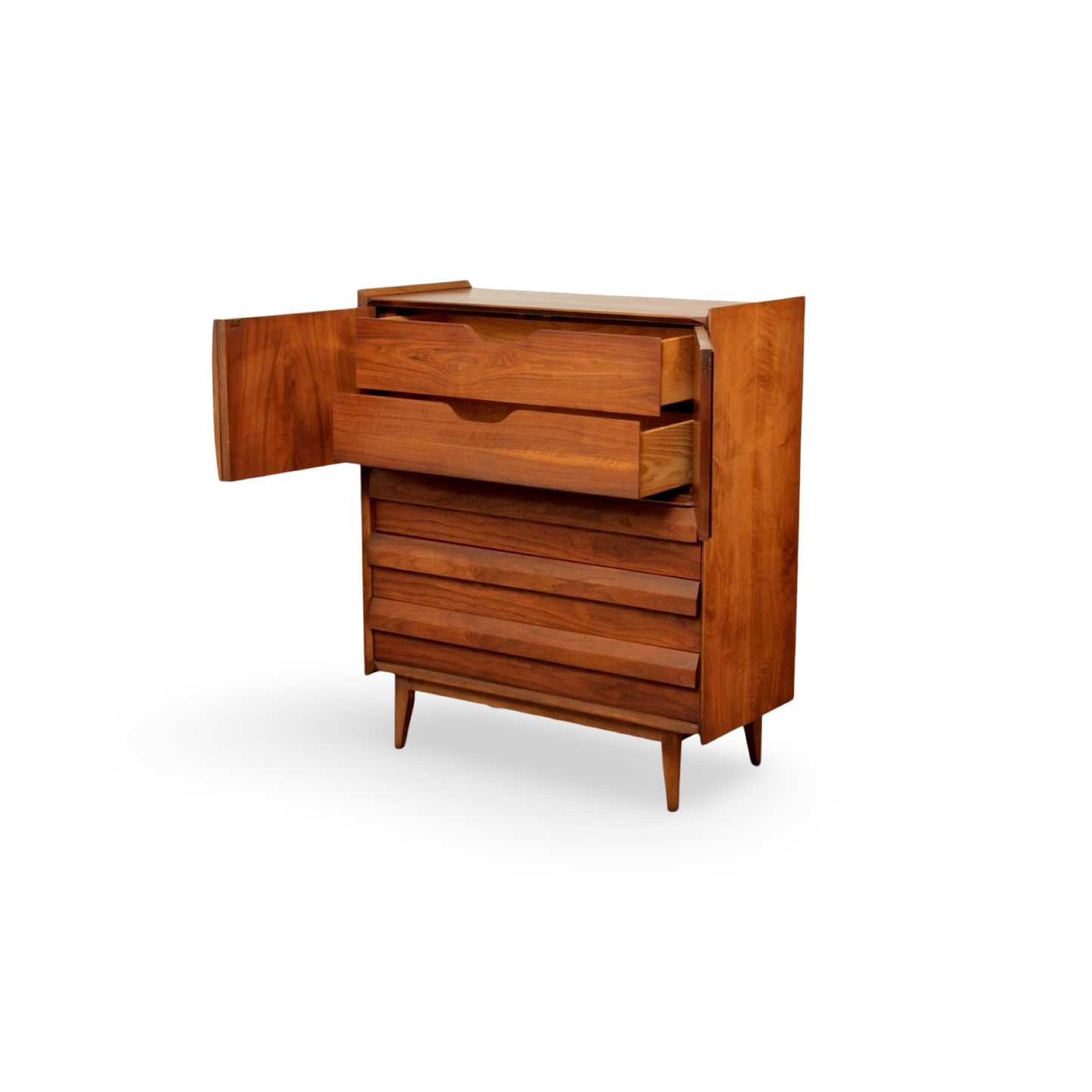 Vintage Mid Century Modern dresser with walnut finish, Lane Furniture