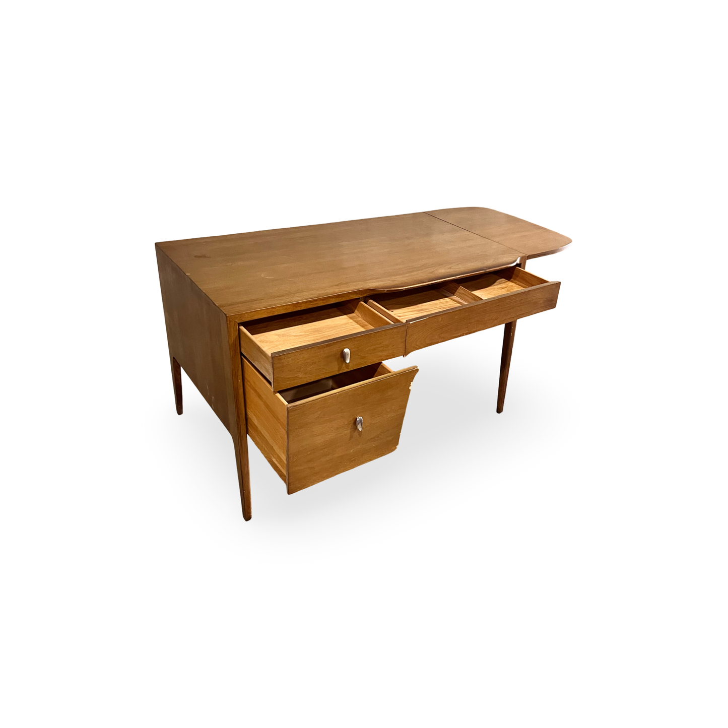 John Van Koert for Drexel Profile Mid Century Modern Model K82 Desk with Leaf c. 1960s