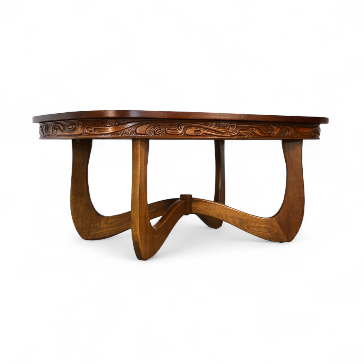 Pulaski Oceanic Vintage Mid Century Modern Brutalist Dining Table c. 1960s