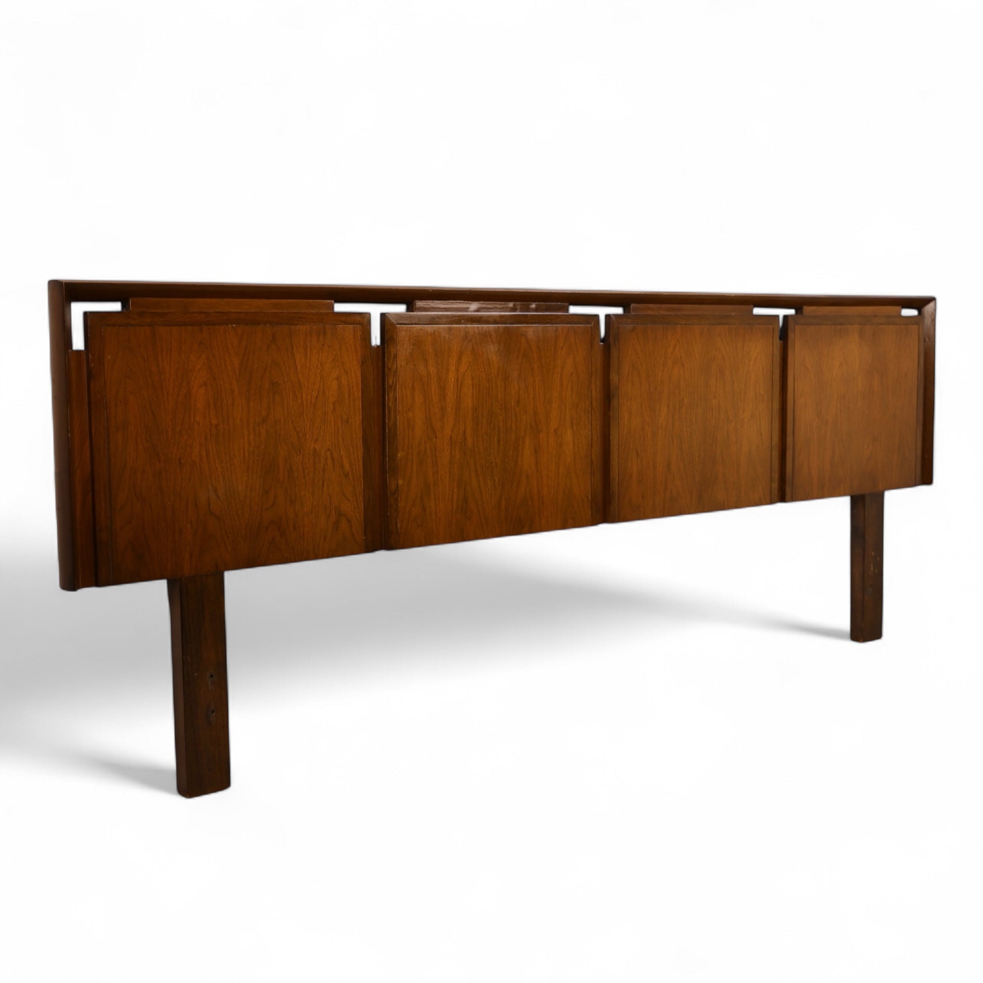 Walnut Mid Century Modern King Size Headboard by Helen Hobey Baker