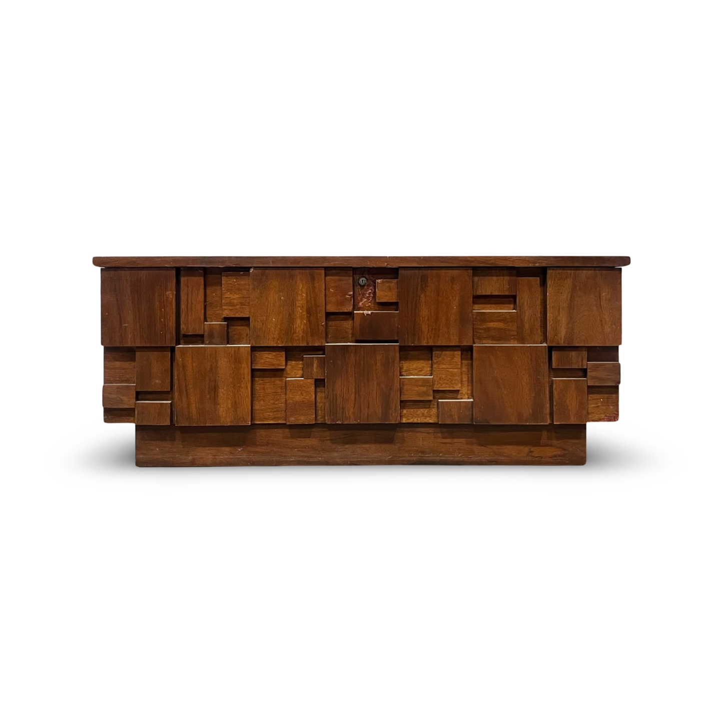 Lane Staccato Brutalist Mid Century Modern Lane Cedar Chest c. 1970s