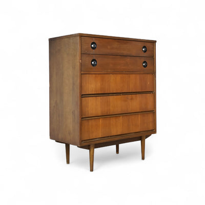 Stanley Furniture Vintage Mid Century Modern Highboy Dresser c. 1960s β front view
