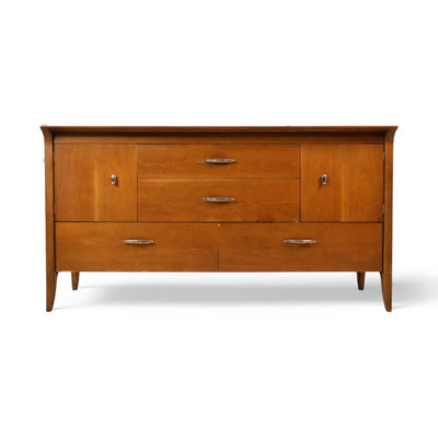 John Van Koert for Drexel Profile Vintage Mid Century Modern Creden... — walnut construction, front view