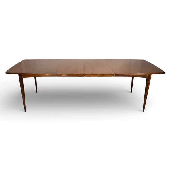 Broyhill Brasilia Vintage Mid Century Modern Dining Table with 2 Le... — front view