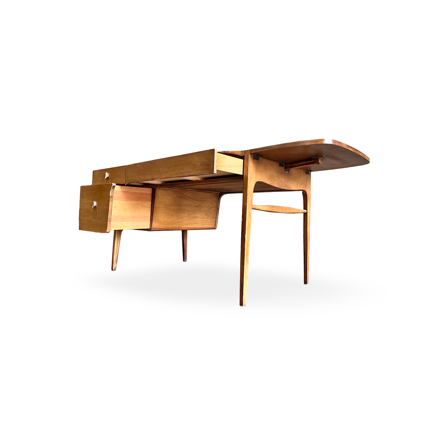 John Van Koert for Drexel Profile Mid Century Modern Model K82 Desk with Leaf c. 1960s