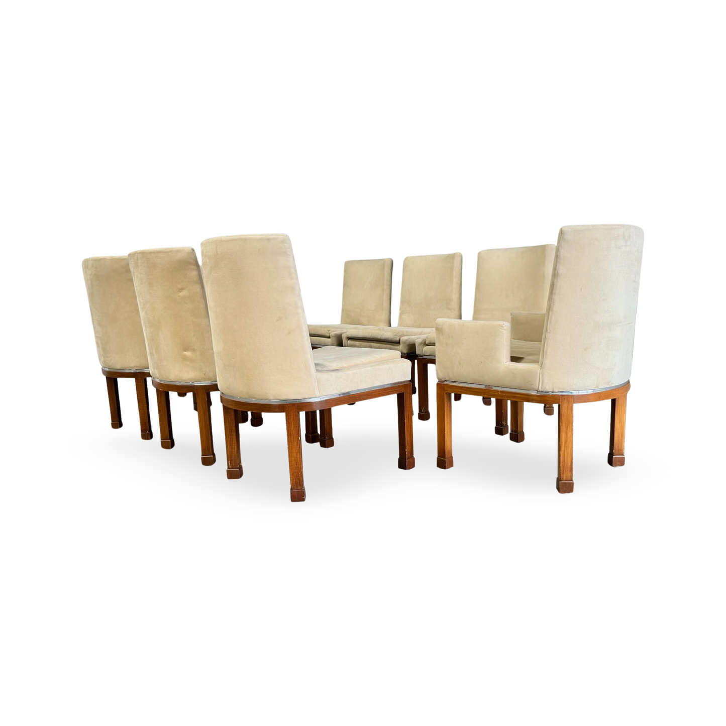 Vladimir Kagan Vintage Postmodern Handmade & Signed Dining Chairs, Set Of Eight c. 1970s