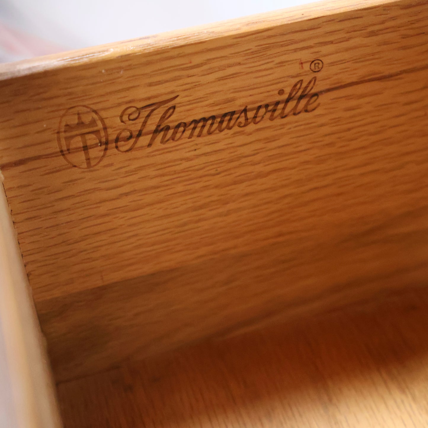 Thomasville Vintage Burlwood Mid Century Modern Sculptural 9 Drawer Lowboy Dresser c. 1960s