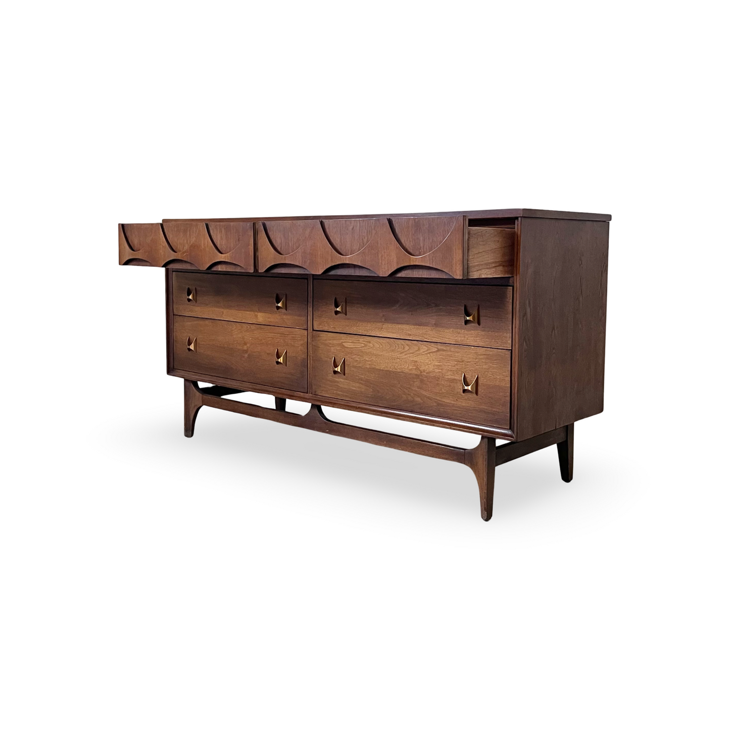 Broyhill Brasilia Vintage Mid Century Modern 6 Drawer Dresser c. 1960s