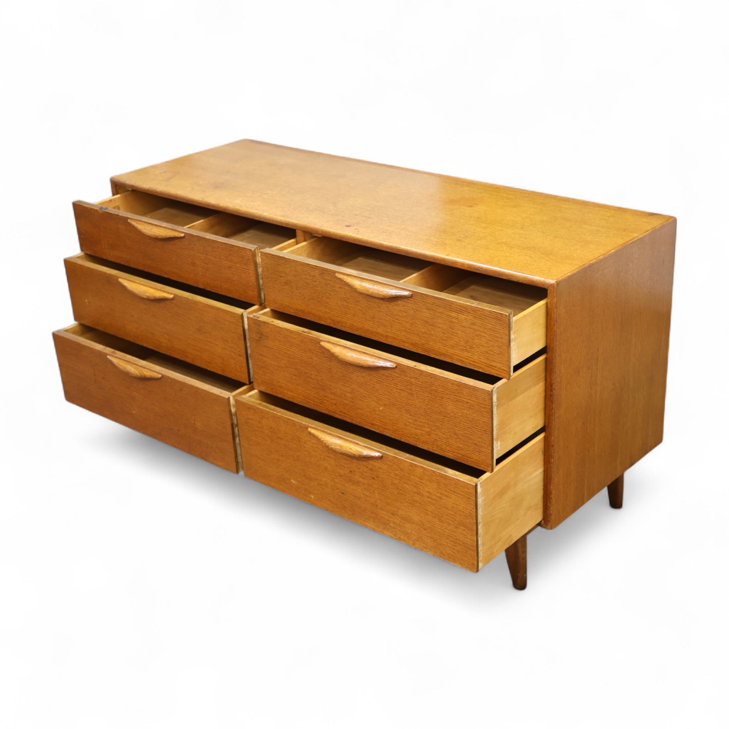 Lane Perception Vintage Mid Century Modern 6 Drawer Lowboy Dresser c. 1960s