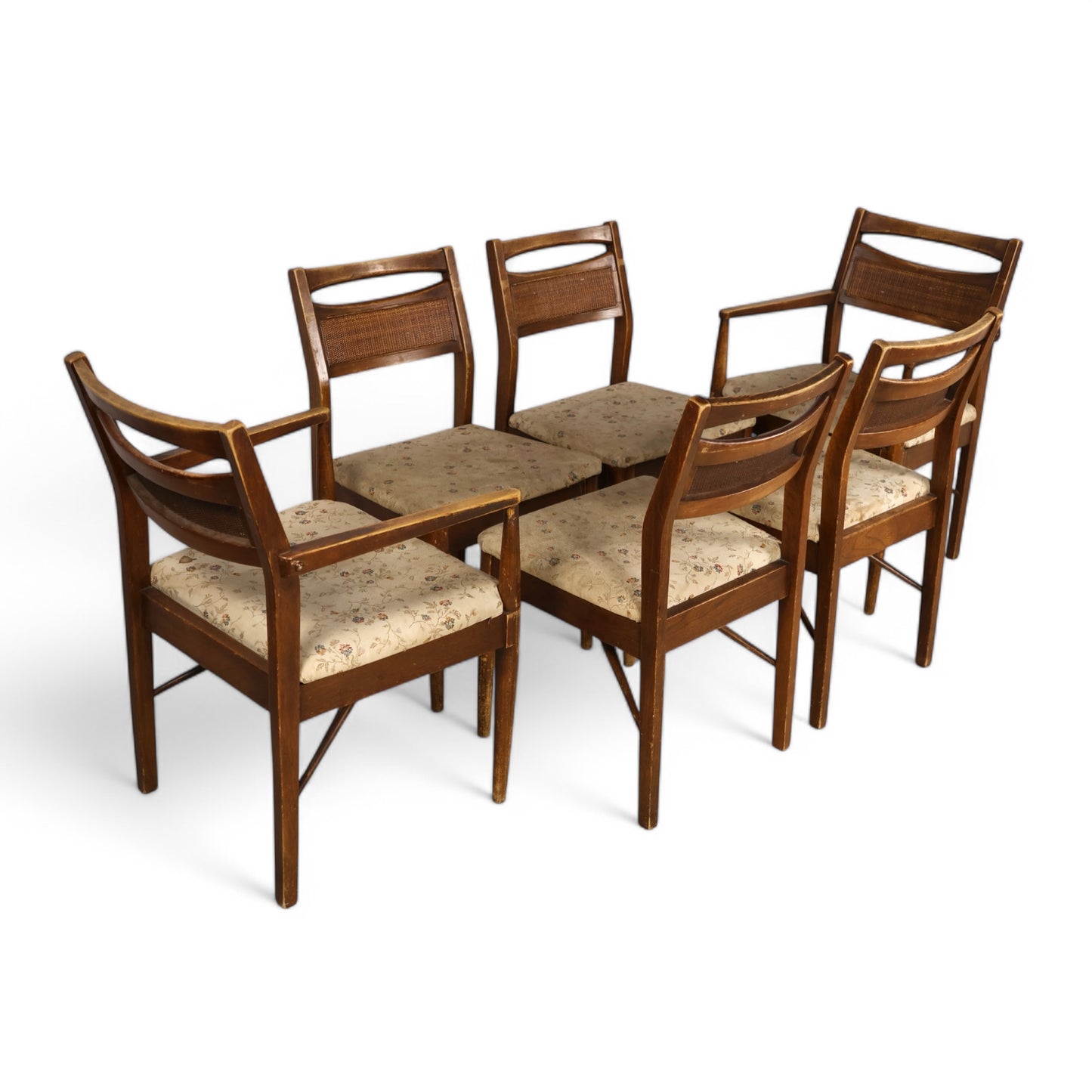 Merton Gershun for American of Martinsville Set of 6 Vintage Mid Century Modern Dining Chairs c. 1960s