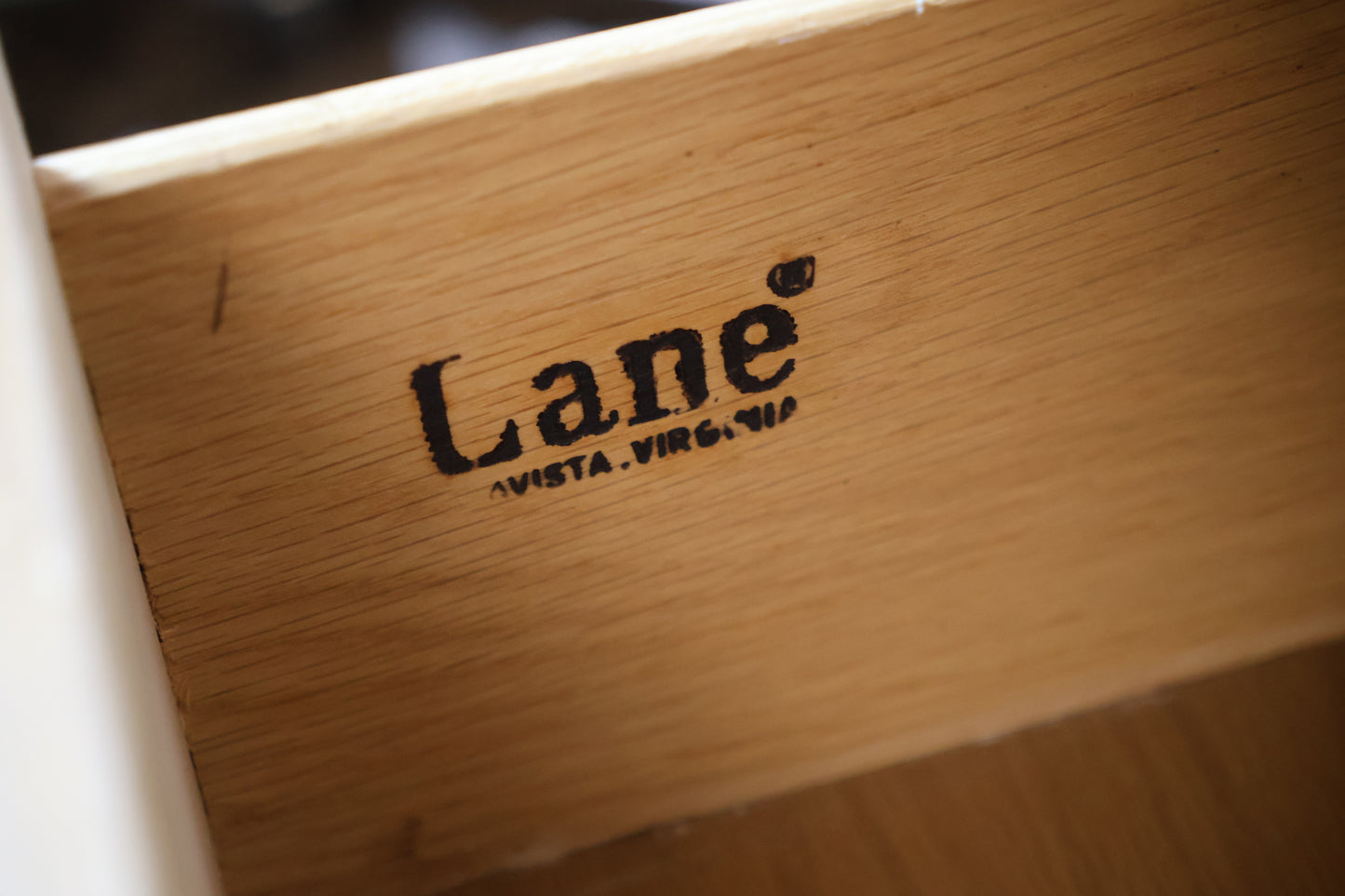 Lane Staccato Brutalist Vintage Mid Century Modern White Oak Lowboy Dresser c. 1970s