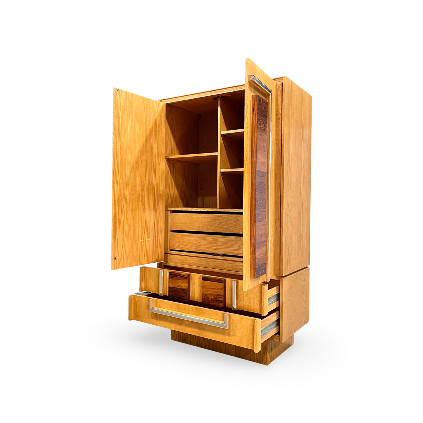 Tobago Furniture Brutalist Mid Century Modern Armoires c. 1970s