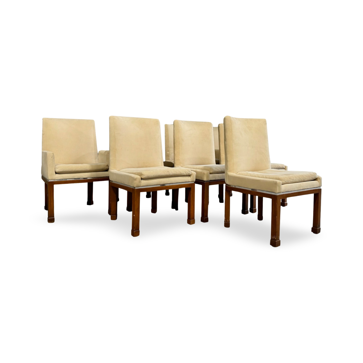 Vladimir Kagan Vintage Postmodern Handmade & Signed Dining Chairs, Set Of Eight c. 1970s