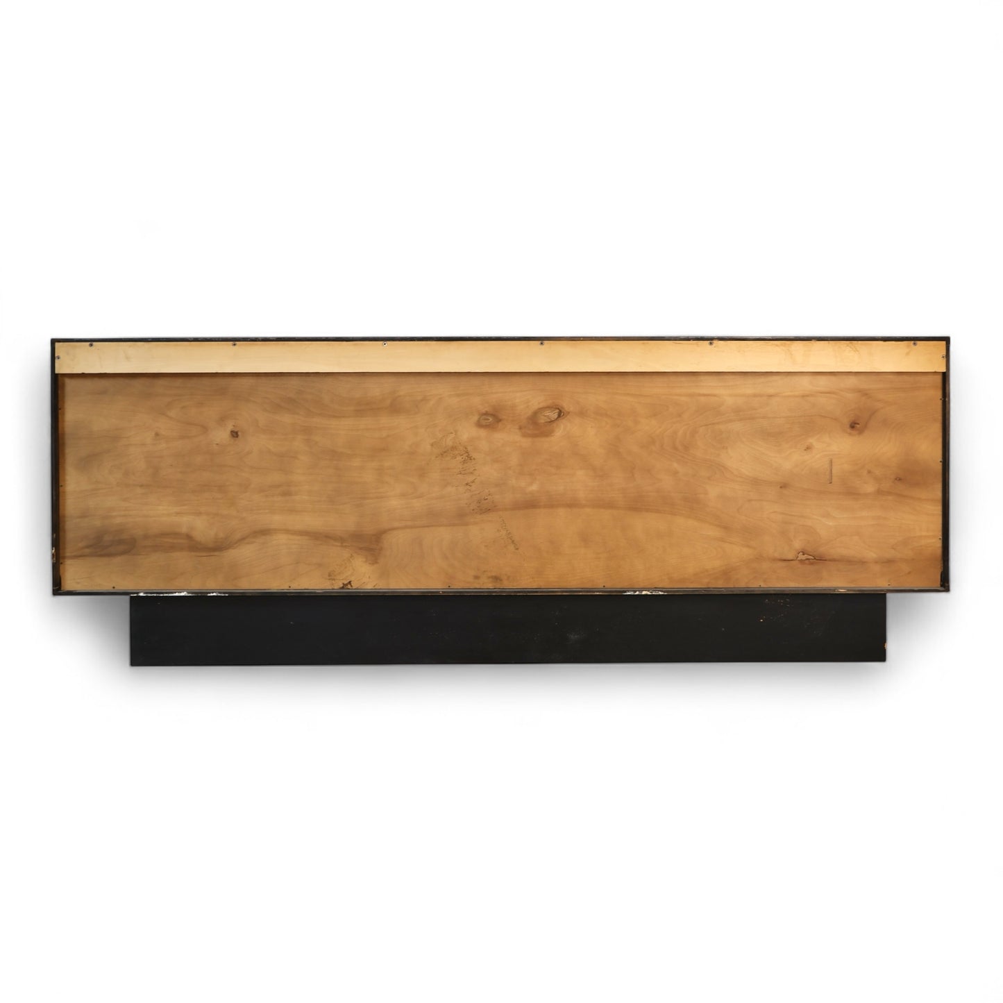 Milo Baughman Style Vintage Mid Century Modern Walnut and Chrome Credenza c. 1970s