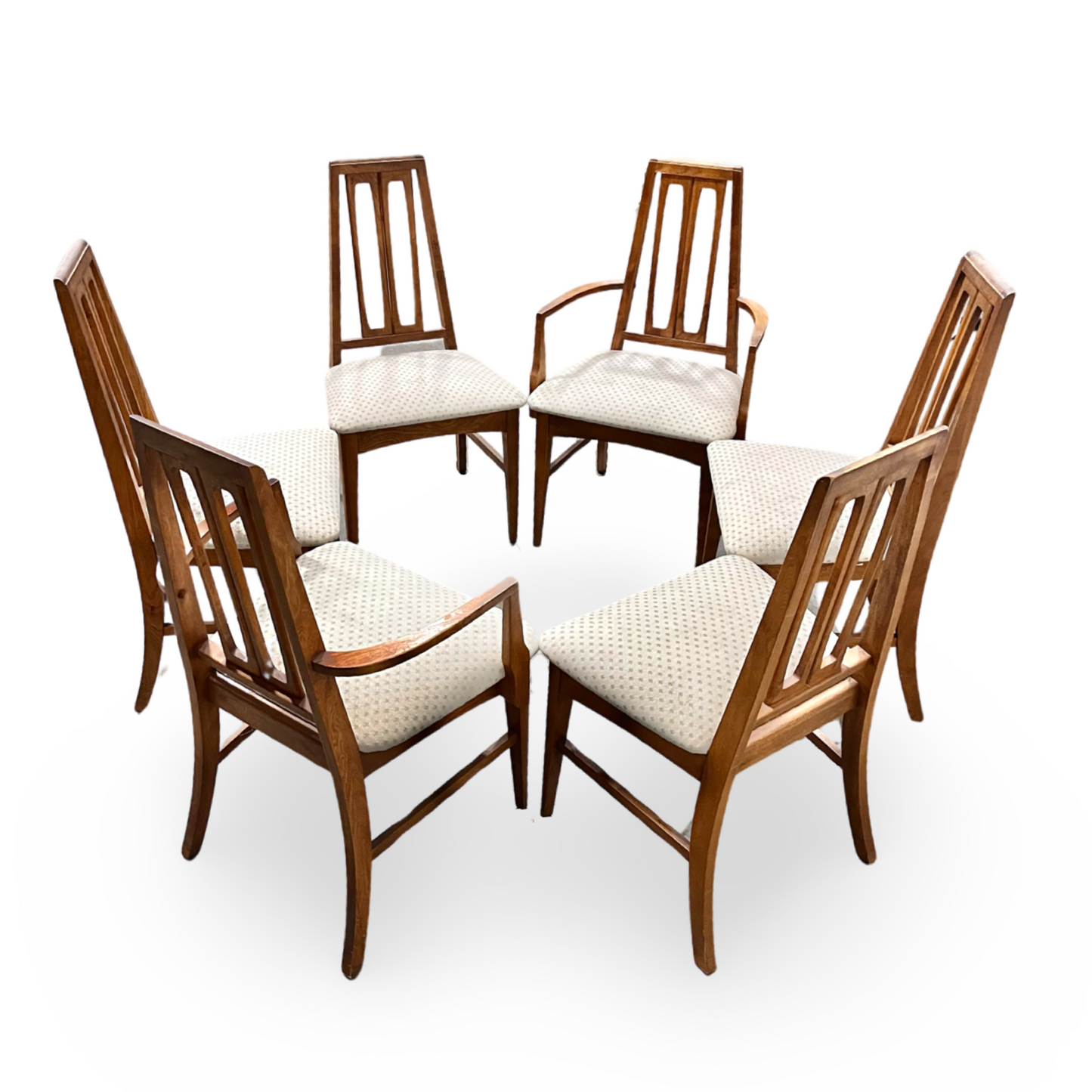 Young Manufacturing Set of 6, 8 or 10 Vintage Mid Century Modern Dining Chairs c. 1960s