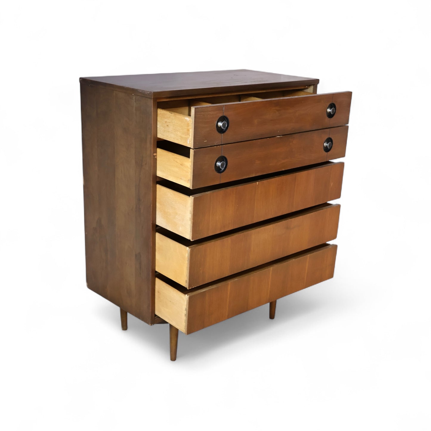 Stanley Furniture Vintage Mid Century Modern Highboy Dresser c. 1960s