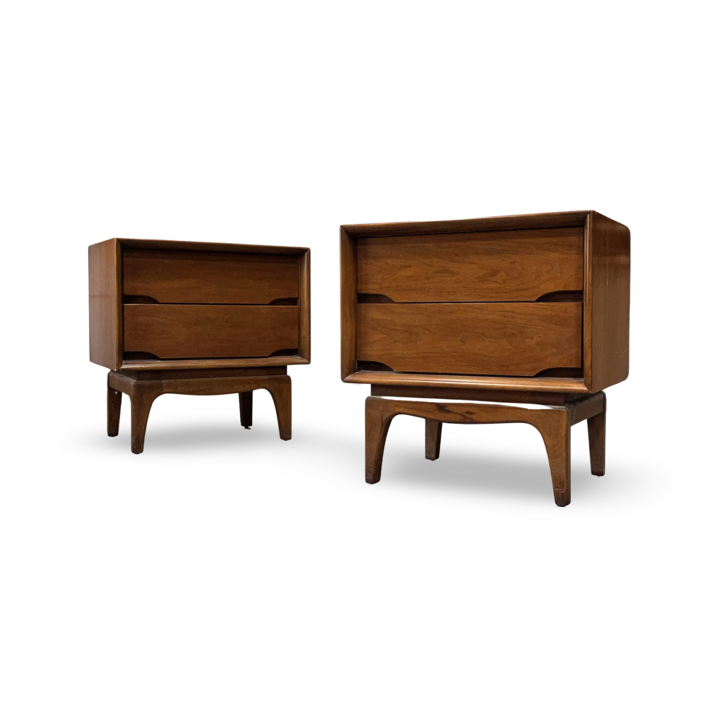 Kent Coffey Forum Pair of Vintage Mid Century Modern Nightstands c. 1960s