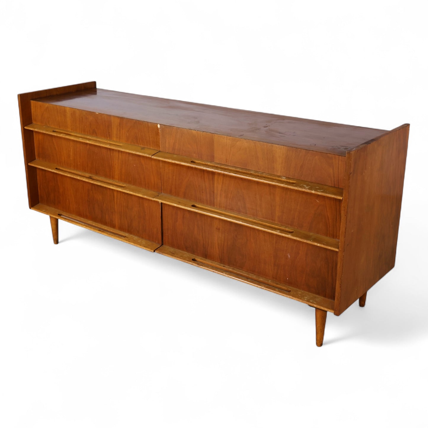 Edmund Spence Vintage Swedish Mid Century Modern 6 Drawer Lowboy Dresser c. 1960s