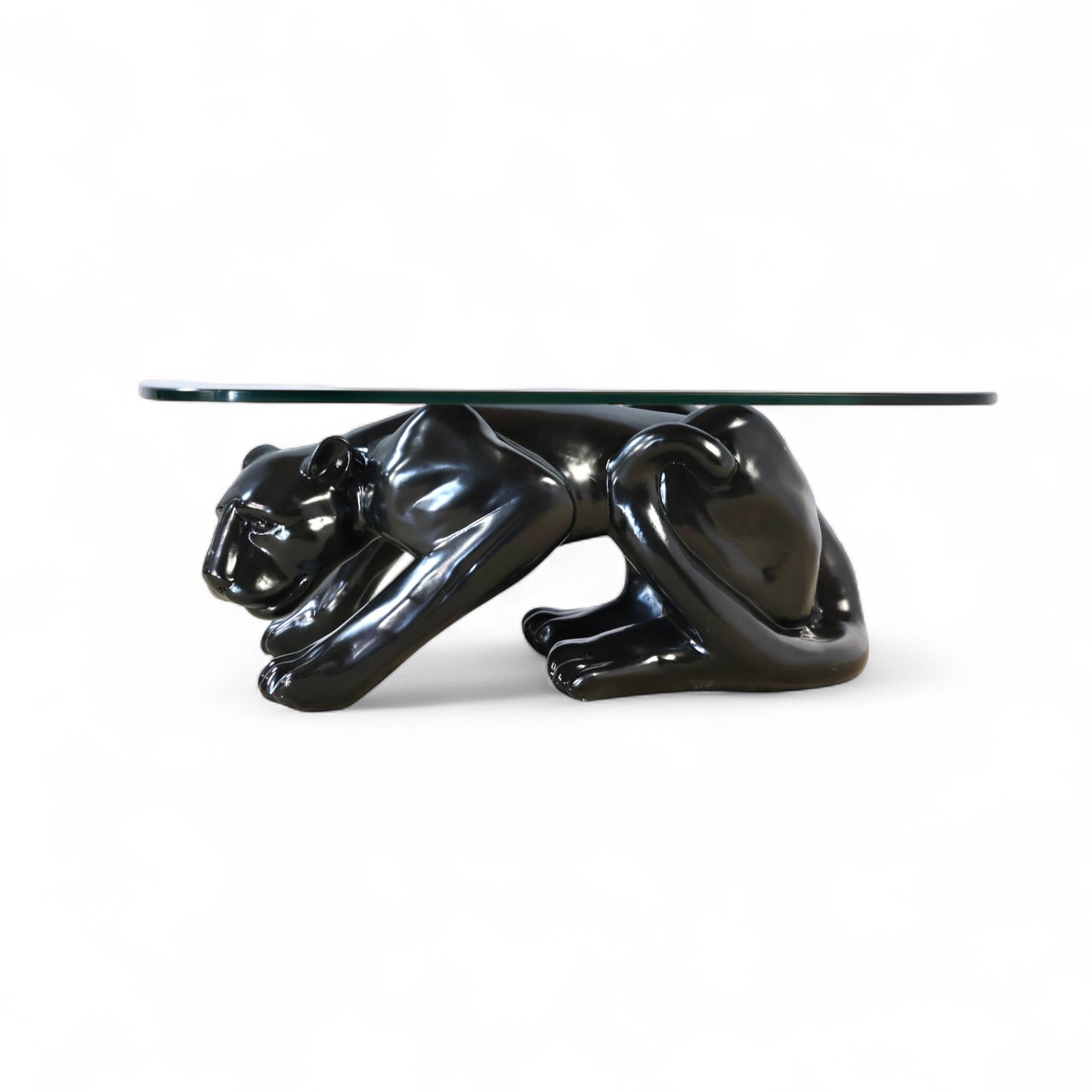 Ceramic Glazed Vintage Mid Century Modern Panther Coffee Table c. 1970s
