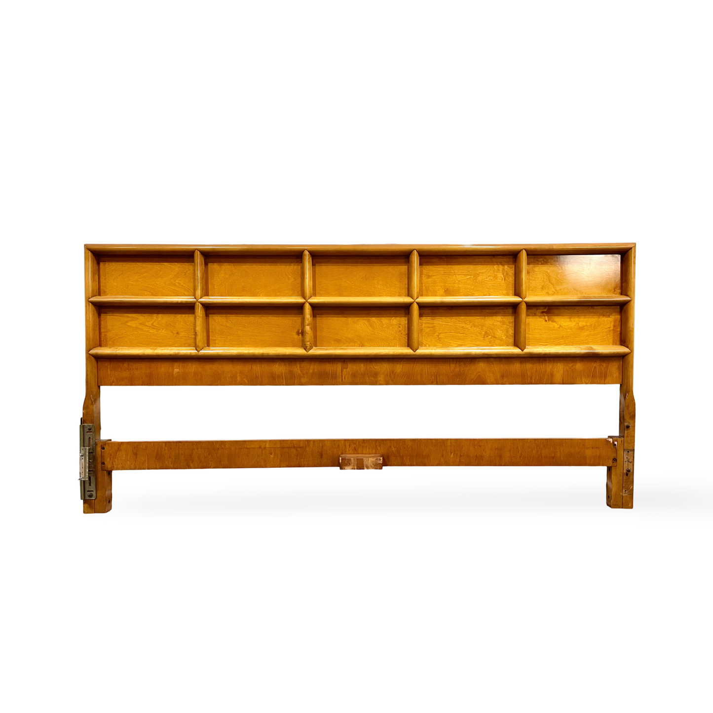 Edmond Spence Vintage Mid Century Modern Swedish Birch King Size Headboard c. 1960s