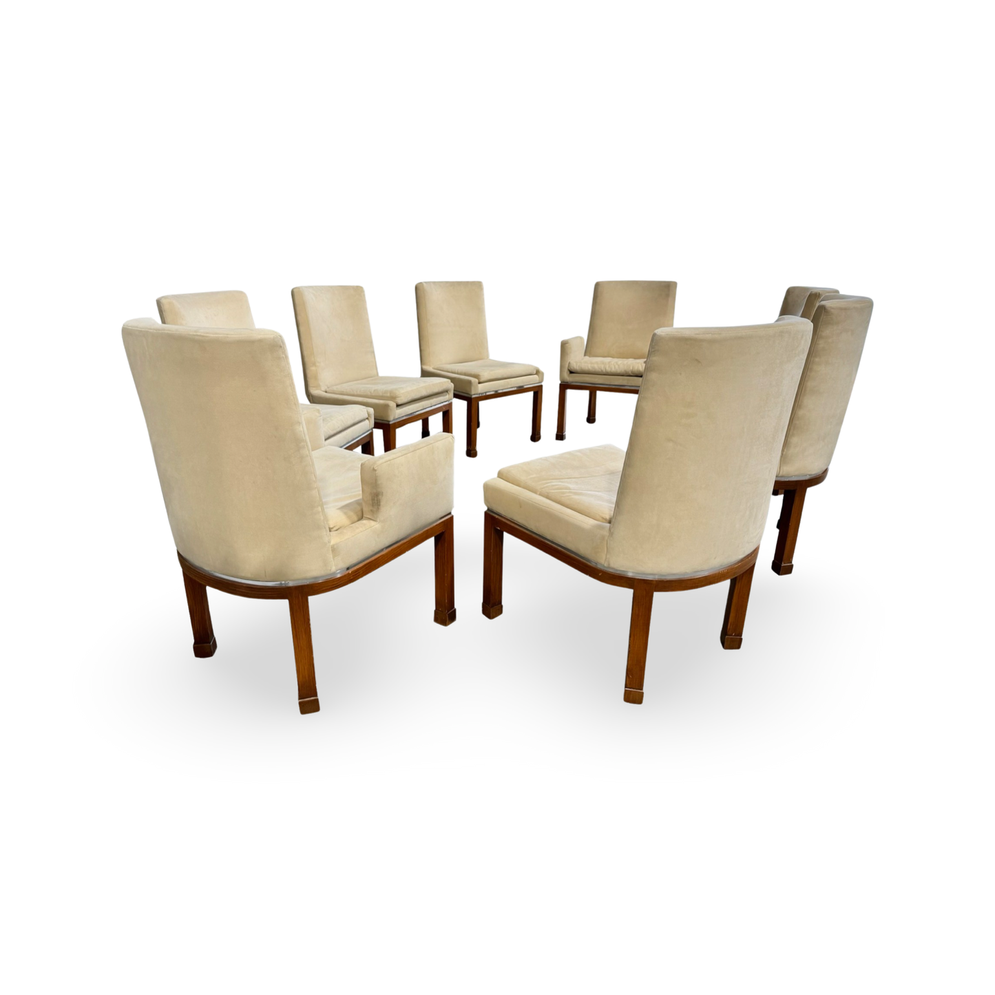 Vladimir Kagan Vintage Postmodern Handmade & Signed Dining Chairs, Set Of Eight c. 1970s