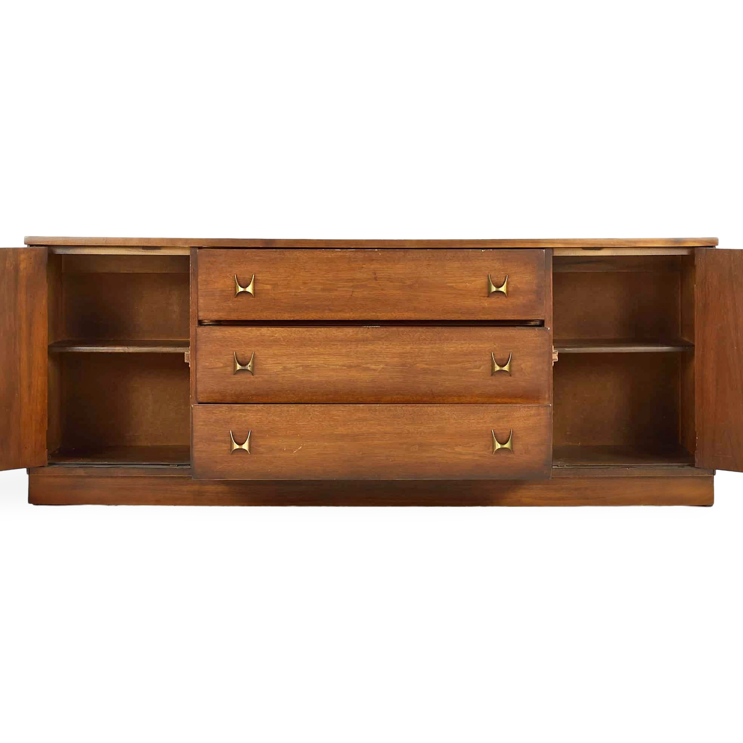 Broyhill Brasilia II Vintage Mid Century Modern 2 Piece China Cabinet c. 1960s