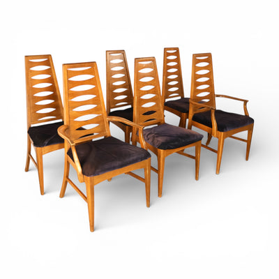 Young Manufacturing Cat Eye Vintage Mid Century Modern Set of 6 Din... โ front view