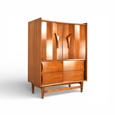 Specialty Woodcraft Inc. Vintage Mid Century Modern Highboy Dresser... — front view