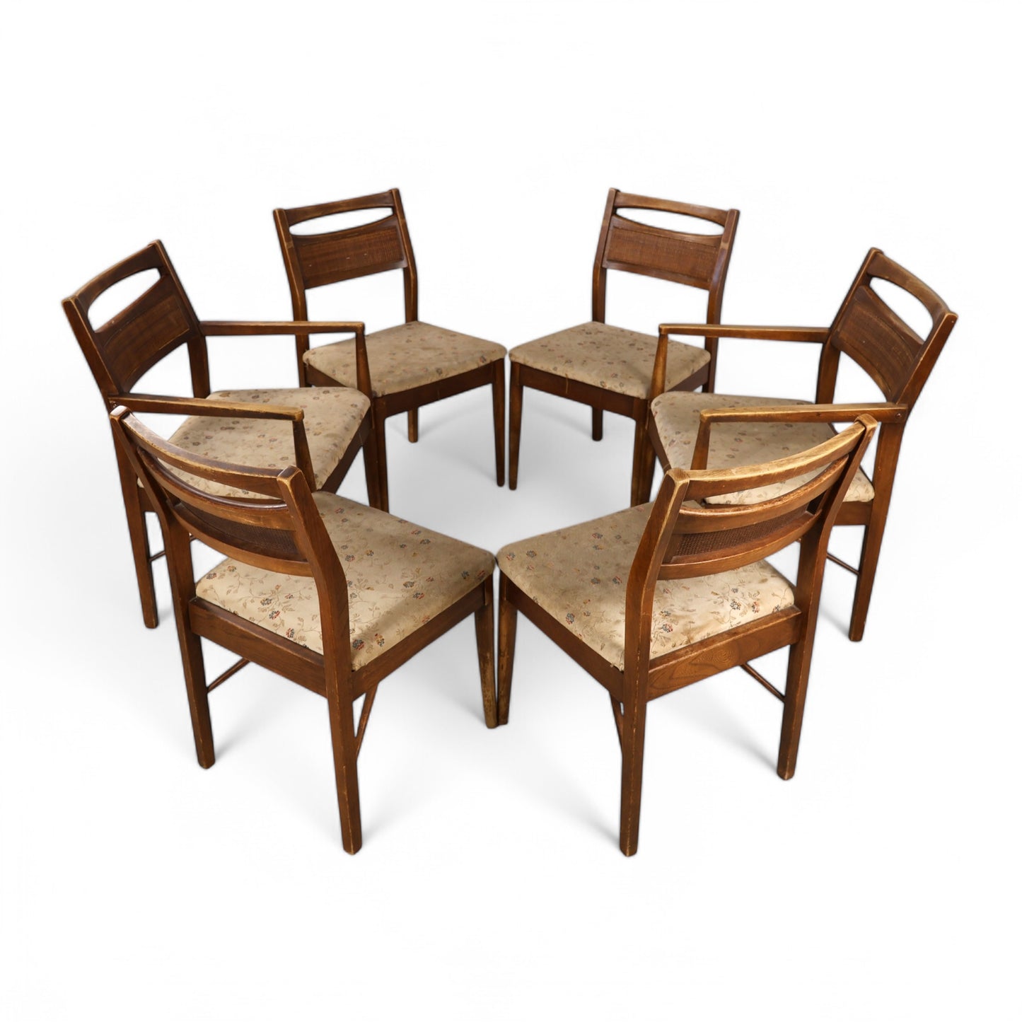 Merton Gershun for American of Martinsville Set of 6 Vintage Mid Century Modern Dining Chairs c. 1960s