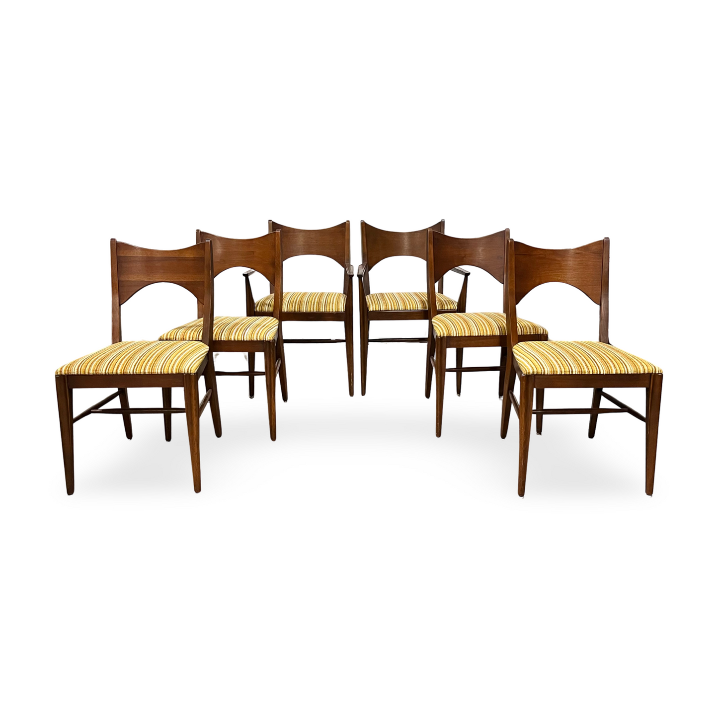 Broyhill Premier Saga Set of 6 Vintage Mid Century Modern Dining Chairs c. 1960s