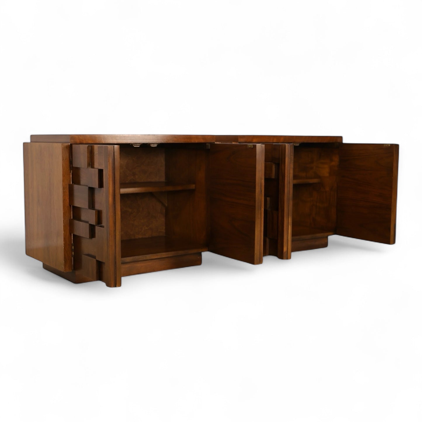 Lane Staccato Vintage Brutalist Mid Century Modern Pair of Nightstands c. 1960s