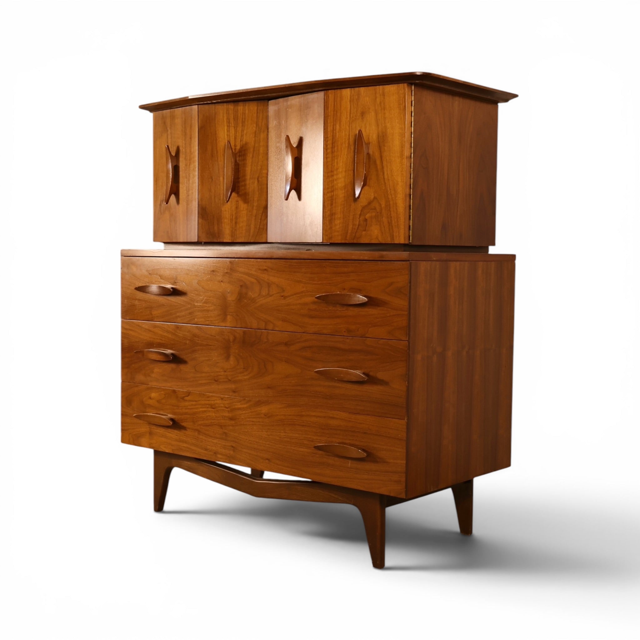 Young Manufacturing Sculptural Mid Century Modern Highboy Dresser – MOD CITY MADNESS