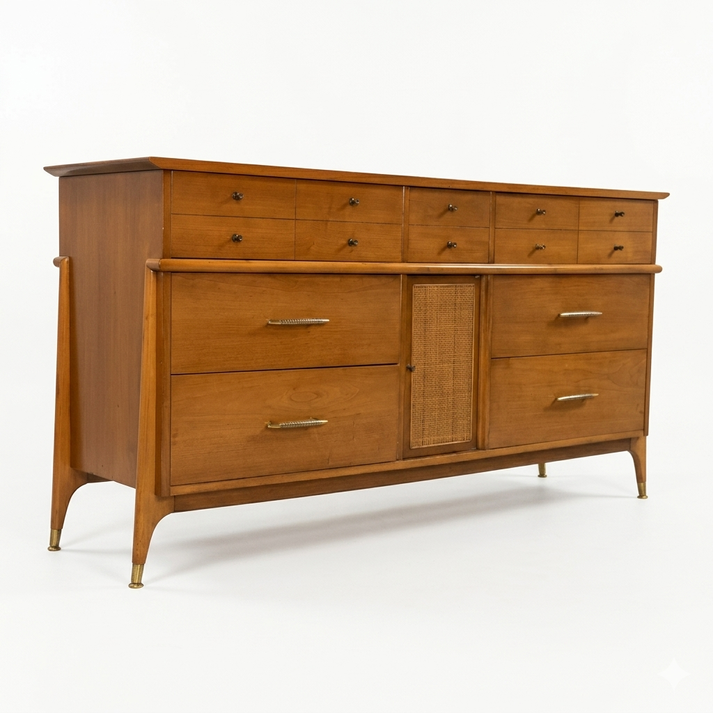 R-Way Vintage Mid Century Modern Lowboy Dresser c