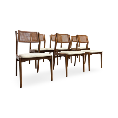 Specialty Woodcraft Inc. Set of 6 Vintage Mid Century Modern Dining... ā walnut construction, front view