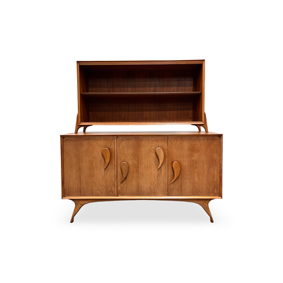 Specialty Woodcraft Inc. Vintage Mid Century Modern China Cabinet H... ā walnut construction, front view
