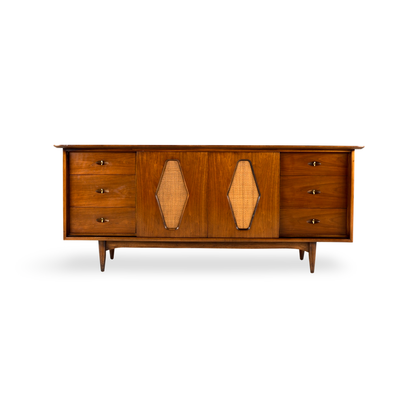 Vintage 1960s Mid Century Modern Greenbrier Lowboy dresser with ample storage