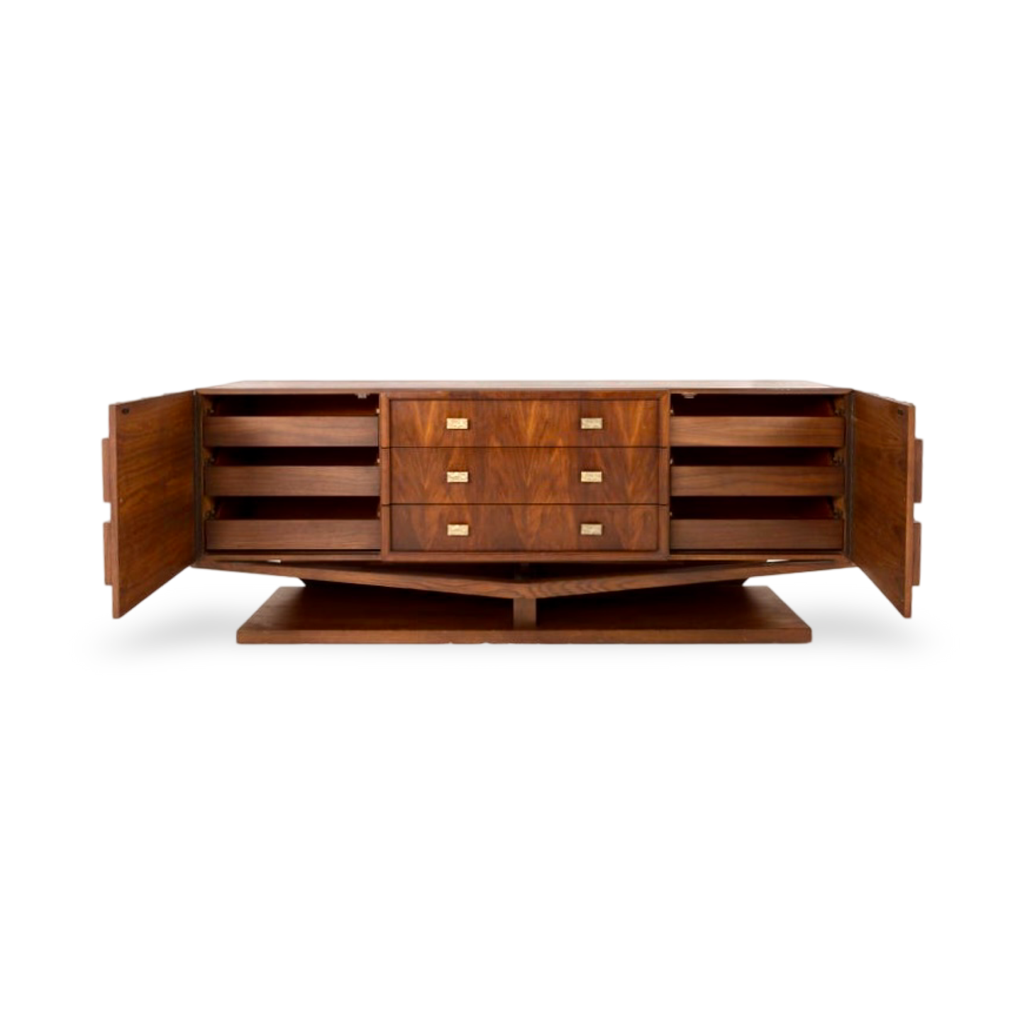 Vintage MCM walnut dresser by Tobago Furniture
