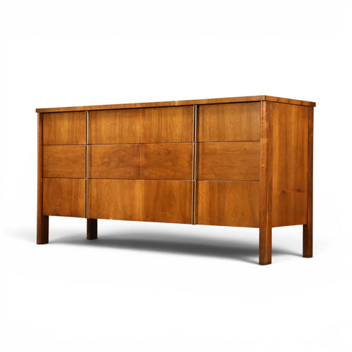 John Widdicomb lowboy dresser drawer front detail