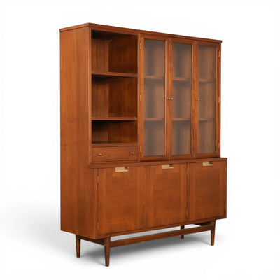 Accord walnut china cabinet angled side profile