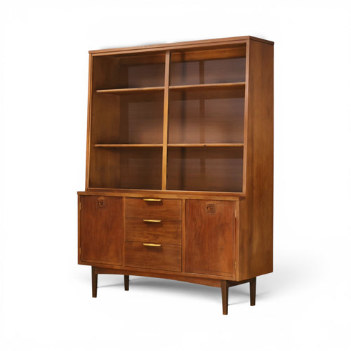 Stanley china cabinet upper display shelves detail
