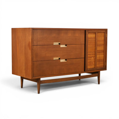 Accord credenza open doors showing interior storage