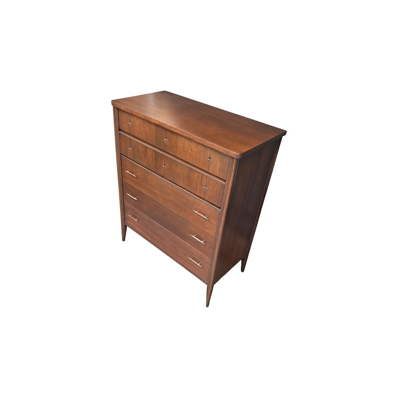 Broyhill Saga Vintage Mid Century Modern Highboy Dresser 1960s