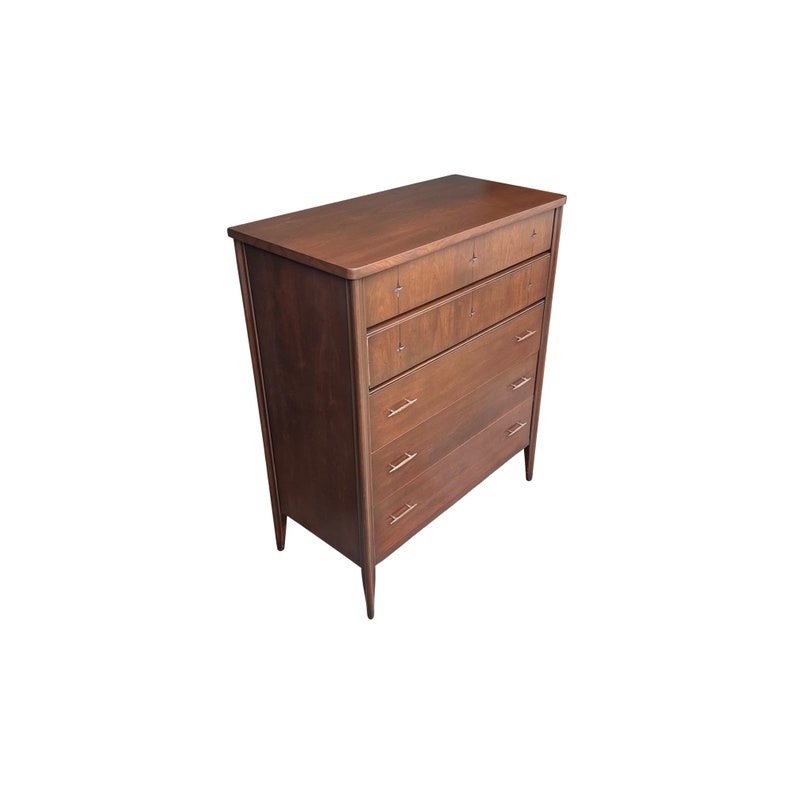 Broyhill Saga Vintage Mid Century Modern Highboy Dresser 1960s