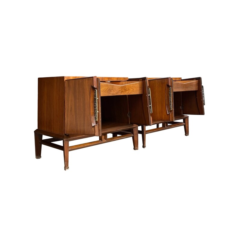 Iconic Helen Hobey Baker Vintage Mid Century Modern Pair Nightstands 1960s