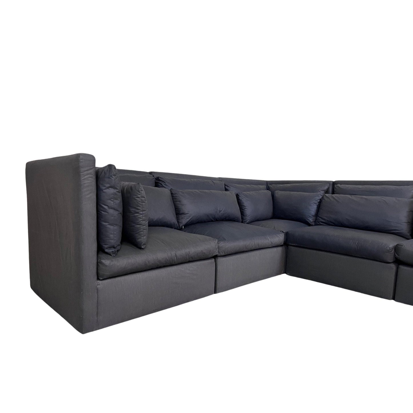 Milo Baughman for Thayer Coggin Charcoal Modular 5 Piece Sectional Sofa