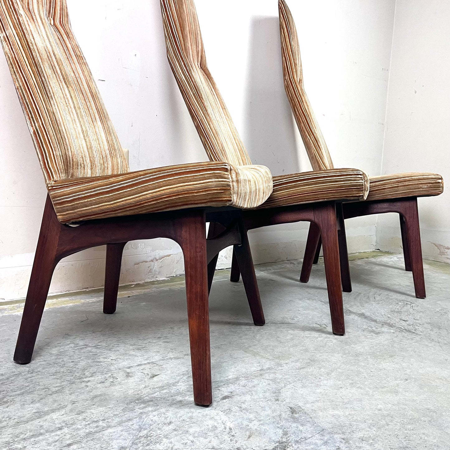 Adrian Pearsall for Craft Associates (1 Chair) High Back Angled Dining or Accent Chairs c. 1960s